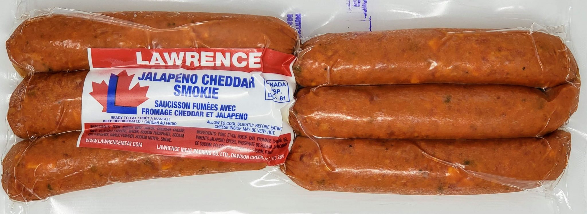 Jalapeno and Cheddar Smokies Lawrence Meat